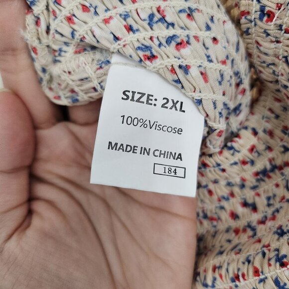 NWT Dokotoo Mauve & Floral Smocked Wide Leg Jumpsuit Size 2XL - Picture 6 of 9